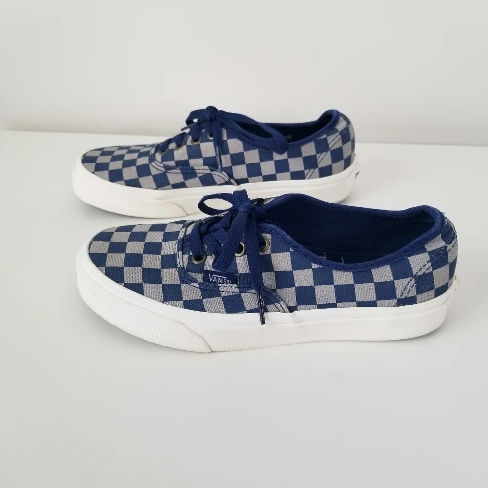 Vans X Harry Potter Collab Ravenclaw Blue Checkered Lace Up Sneakers Size 7